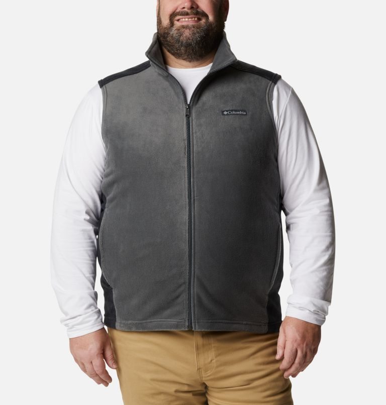 Men\'s Columbia Steens Mountain Fleece Vest Grey | Plus Size CA-DA435